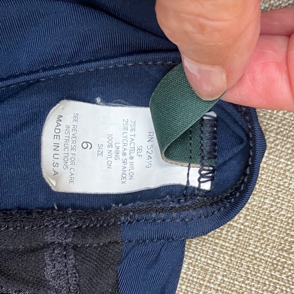 Lauren SwimTop, builtin unpadded. Navy. Halter style-could wear as regular top. - Picture 2 of 5